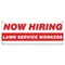 Signmission Now Hiring Lawn Service Workers Banner Apply Inside Accepting Application Single Sided B-30267 - alternate 1